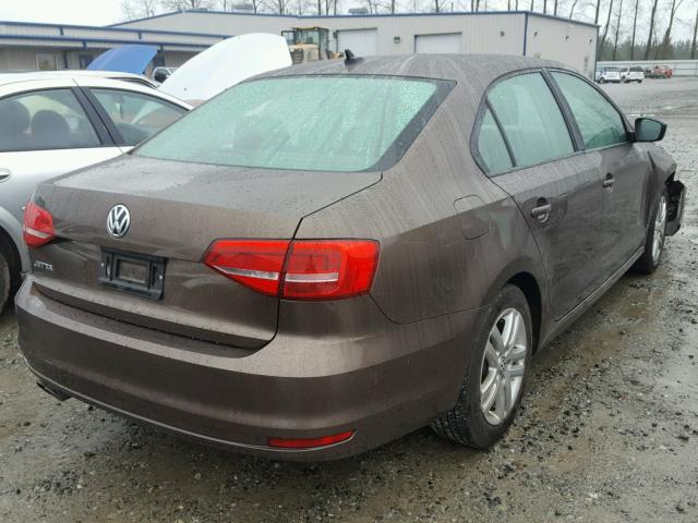 3VW2K7AJ9FM241545 - 2015 VOLKSWAGEN JETTA BASE BROWN photo 4