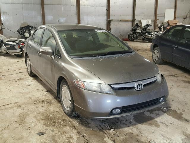 JHMFA36227S029501 - 2007 HONDA CIVIC HYBR GRAY photo 1