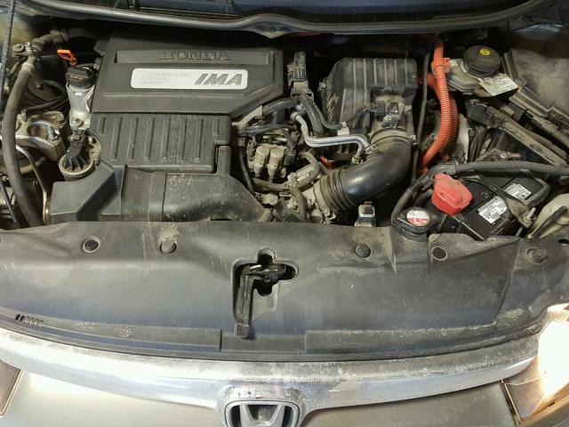 JHMFA36227S029501 - 2007 HONDA CIVIC HYBR GRAY photo 7