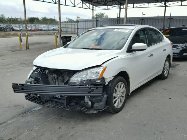 3N1AB7AP5FY276016 - 2015 NISSAN SENTRA S WHITE photo 2