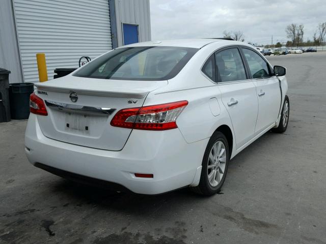 3N1AB7AP5FY276016 - 2015 NISSAN SENTRA S WHITE photo 4