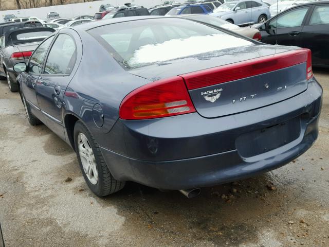 2B3HD56J11H675312 - 2001 DODGE INTREPID E BLUE photo 3