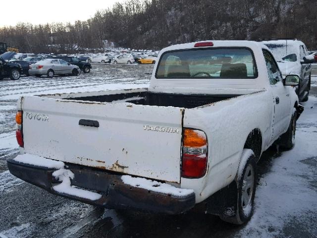 5TENL42N54Z434644 - 2004 TOYOTA TACOMA WHITE photo 4