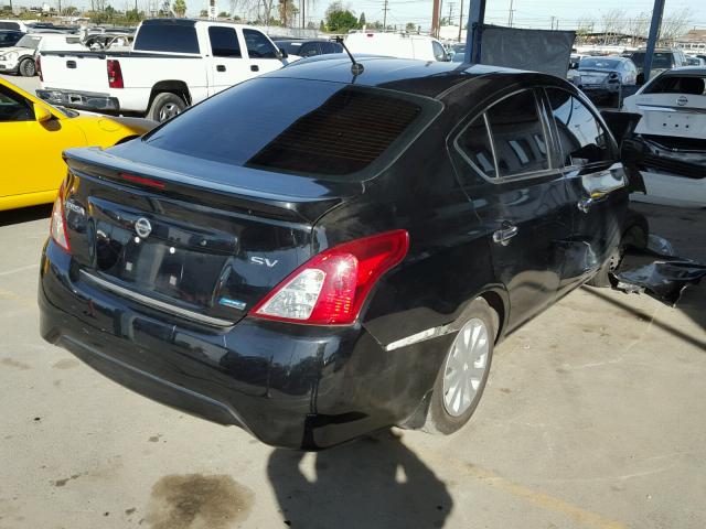 3N1CN7AP9FL947376 - 2015 NISSAN VERSA S BLACK photo 4