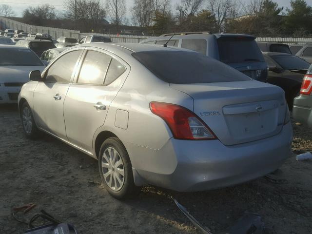 3N1CN7AP5CL922180 - 2012 NISSAN VERSA S GRAY photo 3