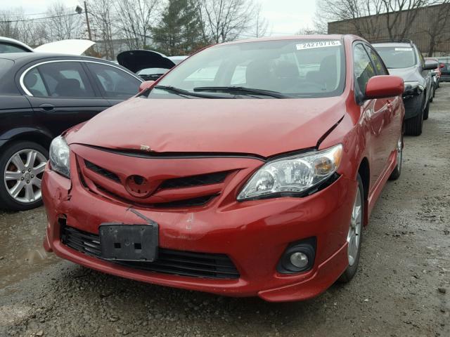 2T1BU4EE0BC659973 - 2011 TOYOTA COROLLA BA RED photo 9