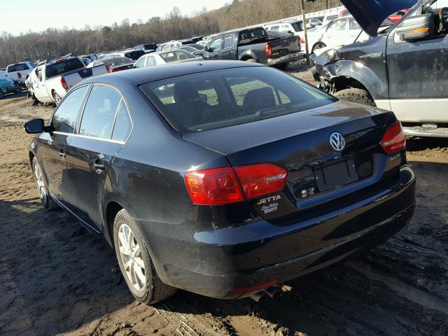 3VWDX7AJ6DM424425 - 2013 VOLKSWAGEN JETTA SE BLACK photo 3