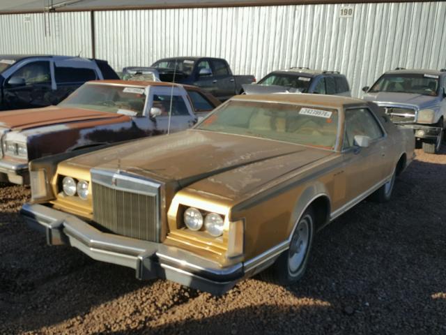 7Y89S909544 - 1977 LINCOLN CONTINENTA BEIGE photo 2