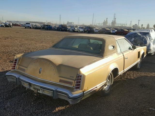 7Y89S909544 - 1977 LINCOLN CONTINENTA BEIGE photo 4