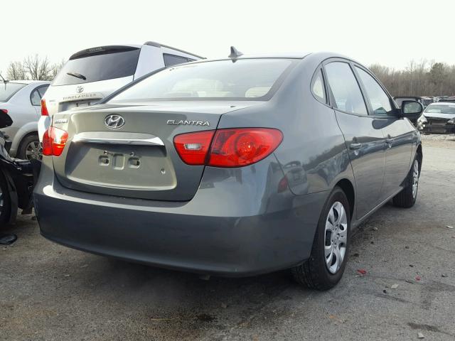 KMHDU4AD6AU884269 - 2010 HYUNDAI ELANTRA BL GRAY photo 4