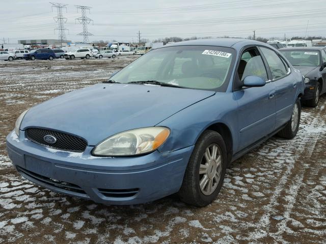 1FAFP56U37A140891 - 2007 FORD TAURUS SEL BLUE photo 2