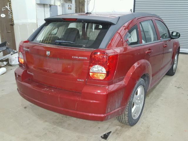 1B3HB48C19D117564 - 2009 DODGE CALIBER SX RED photo 4