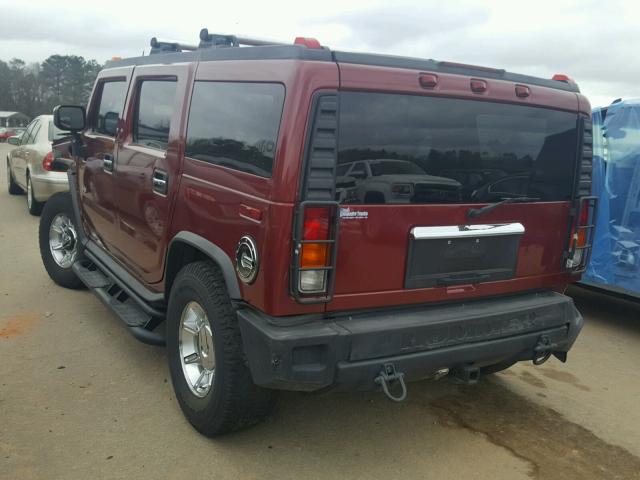 5GRGN23U63H129424 - 2003 HUMMER H2 RED photo 3