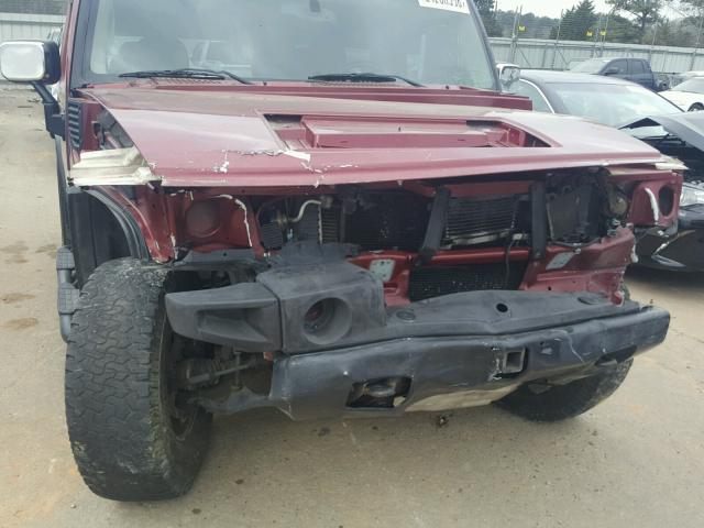 5GRGN23U63H129424 - 2003 HUMMER H2 RED photo 9