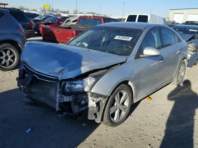 1G1PE5SB5E7290089 - 2014 CHEVROLET CRUZE LT SILVER photo 2