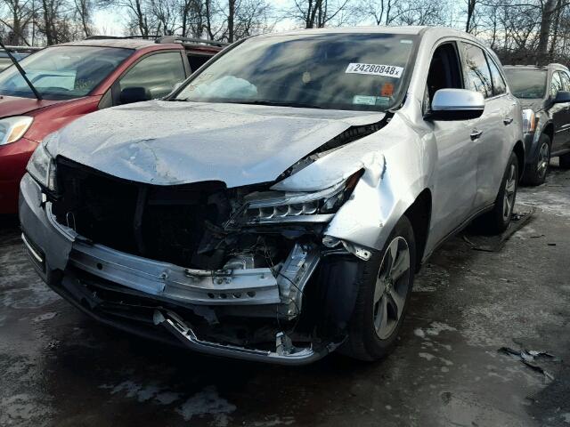 5FRYD4H24FB031491 - 2015 ACURA MDX SILVER photo 2