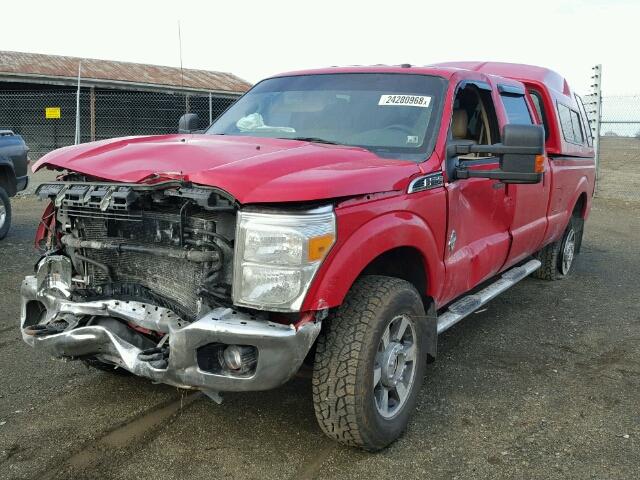 1FT7W2BTXFEC49370 - 2015 FORD F250 SUPER RED photo 2