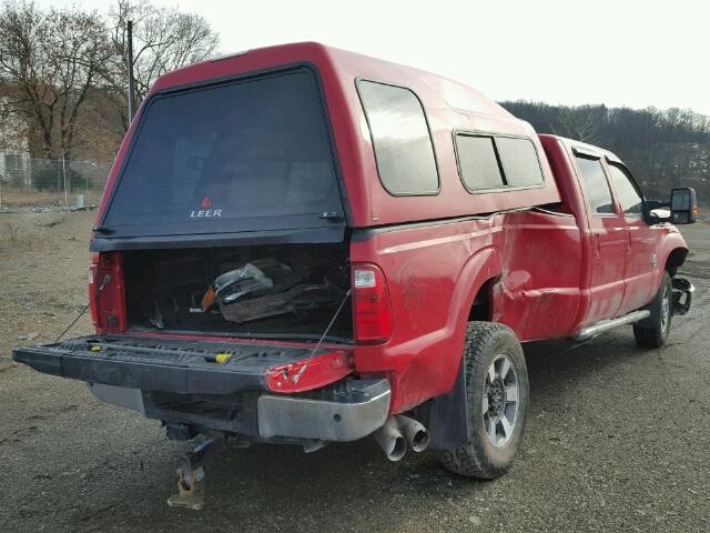 1FT7W2BTXFEC49370 - 2015 FORD F250 SUPER RED photo 4