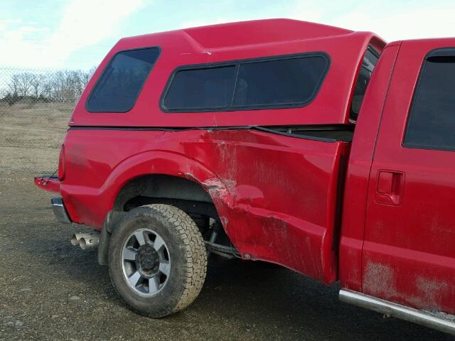 1FT7W2BTXFEC49370 - 2015 FORD F250 SUPER RED photo 9