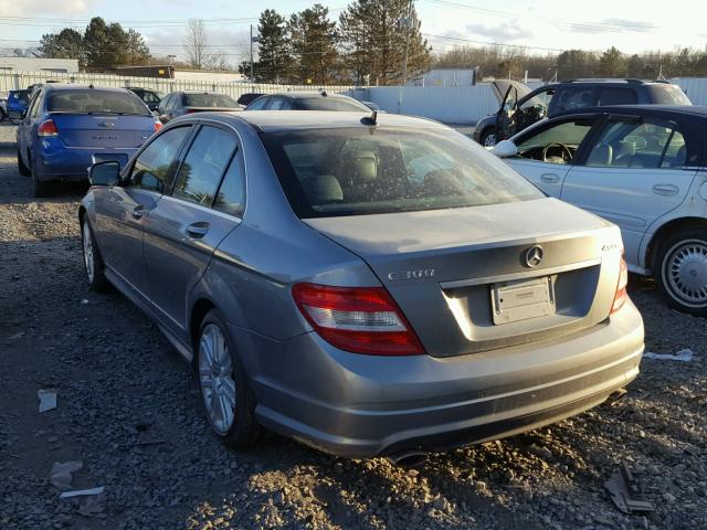 WDDGF81XX9F211407 - 2009 MERCEDES-BENZ C 300 4MAT SILVER photo 3