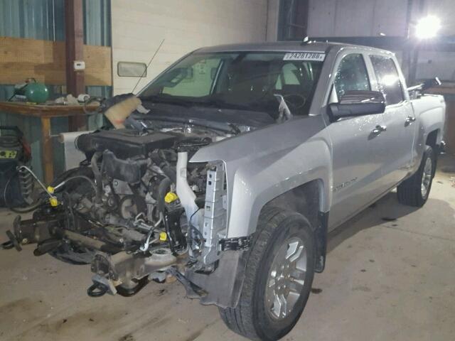 3GCUKREH1EG172569 - 2014 CHEVROLET SILVERADO SILVER photo 2