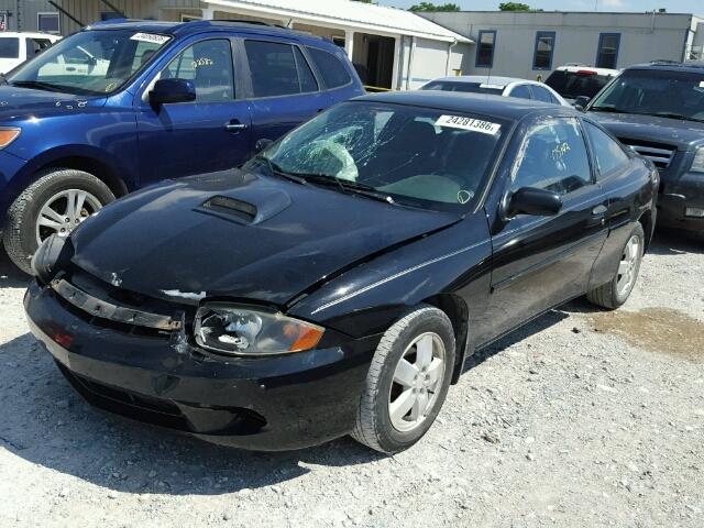 1G1JF12F347142570 - 2004 CHEVROLET CAVALIER L BLACK photo 2