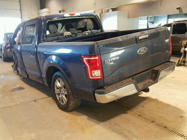 1FTEW1CP0FFC19324 - 2015 FORD F150 SUPER BLUE photo 3