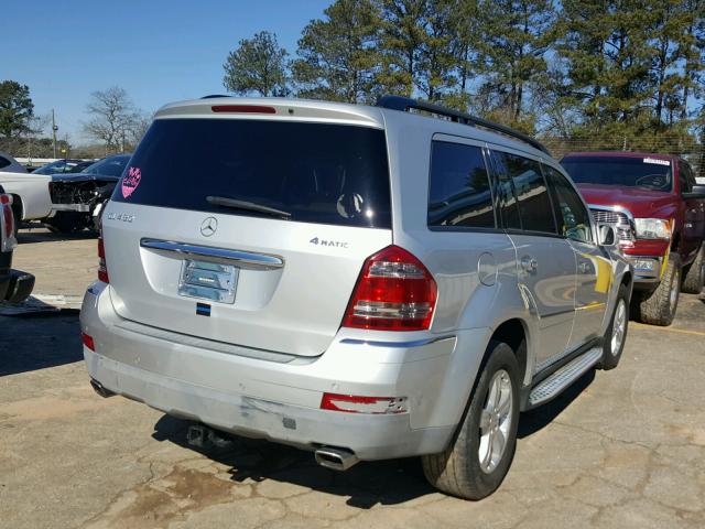 4JGBF71E47A148162 - 2007 MERCEDES-BENZ GL 450 4MA SILVER photo 4