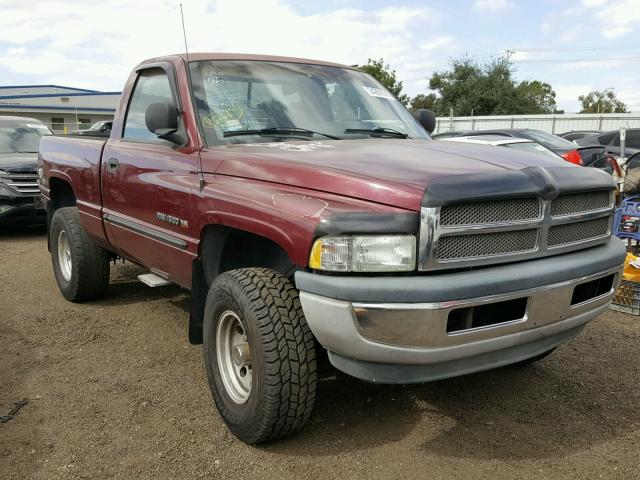 1B7HC16YX1S215047 - 2001 DODGE RAM 1500 BURGUNDY photo 1