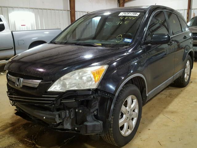 JHLRE38777C014744 - 2007 HONDA CR-V EXL BLACK photo 2