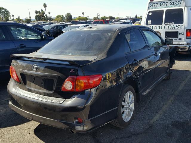 1NXBU4EE9AZ236287 - 2010 TOYOTA COROLLA BA BLACK photo 4