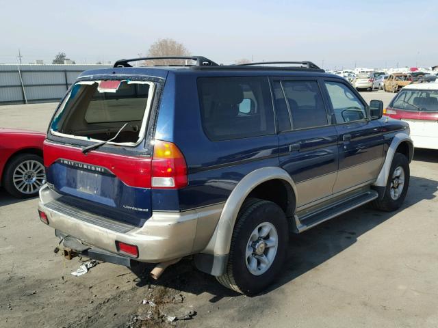 JA4LS41R3XP035817 - 1999 MITSUBISHI MONTERO SP BLUE photo 4