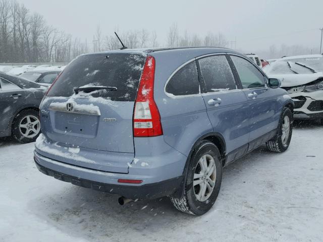 5J6RE4H7XAL019487 - 2010 HONDA CR-V EXL BLUE photo 4