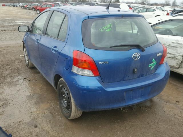 JTDKT903095247677 - 2009 TOYOTA YARIS BLUE photo 3