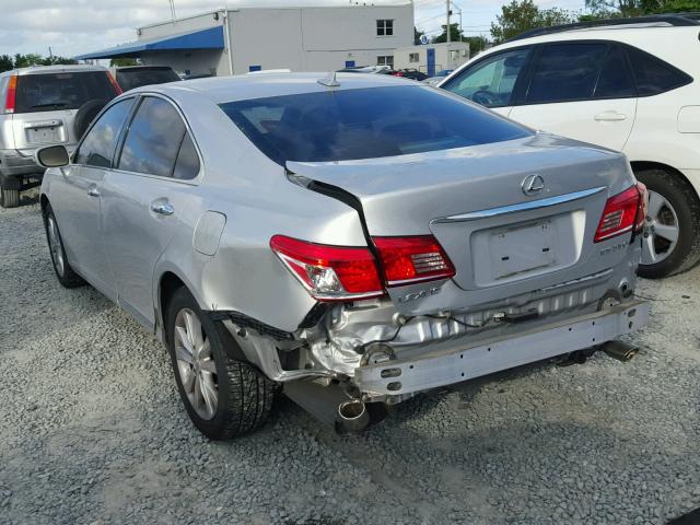 JTHBK1EG2A2398976 - 2010 LEXUS ES 350 SILVER photo 3