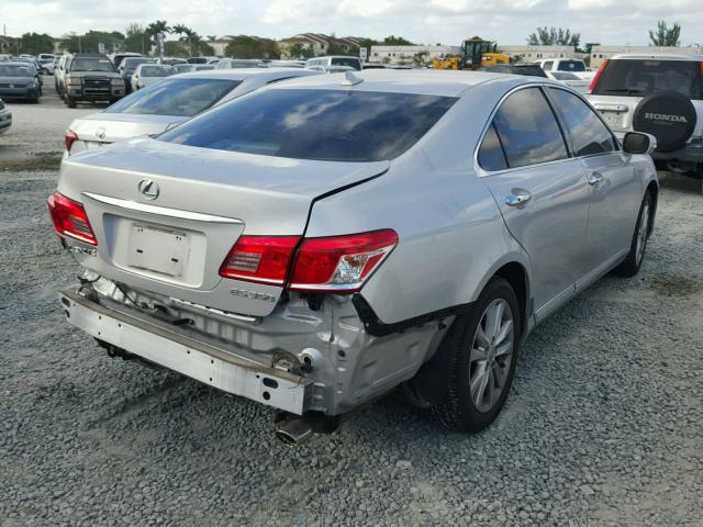 JTHBK1EG2A2398976 - 2010 LEXUS ES 350 SILVER photo 4