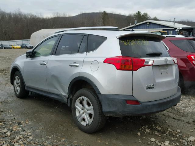 JTMBFREV3FD135426 - 2015 TOYOTA RAV4 LE SILVER photo 3