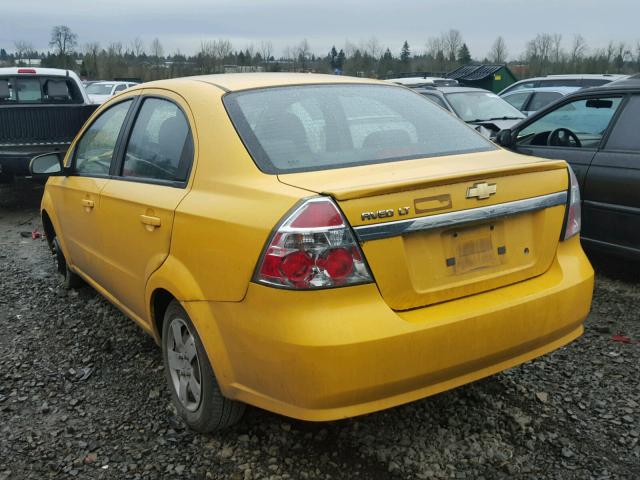 KL1TD5DE4BB123156 - 2011 CHEVROLET AVEO LS YELLOW photo 3