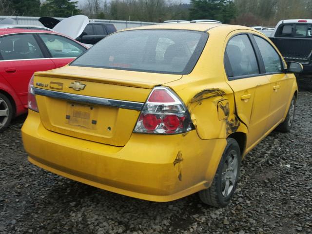 KL1TD5DE4BB123156 - 2011 CHEVROLET AVEO LS YELLOW photo 4