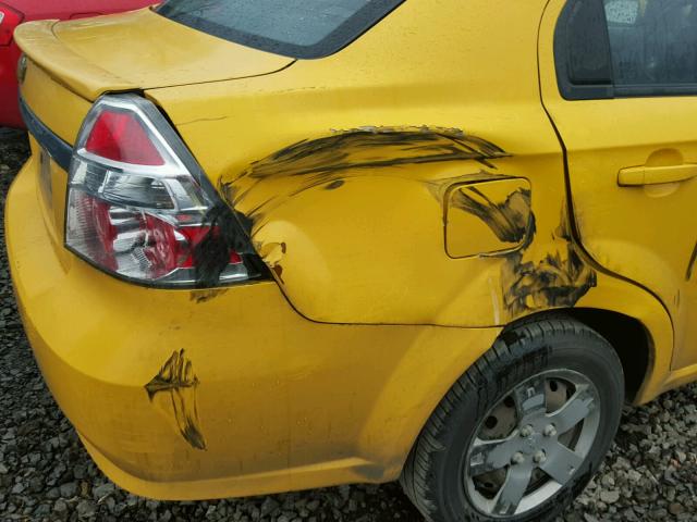 KL1TD5DE4BB123156 - 2011 CHEVROLET AVEO LS YELLOW photo 9