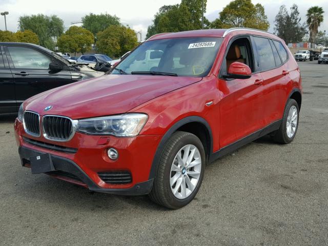 5UXWZ7C57H0U45569 - 2017 BMW X3 SDRIVE2 RED photo 2