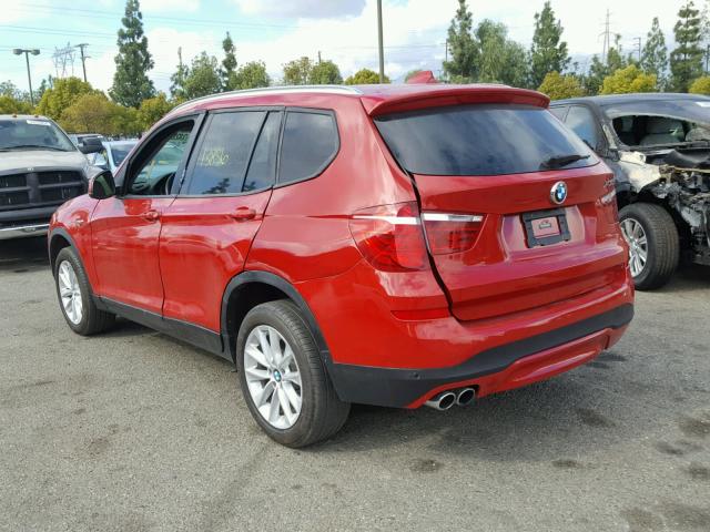 5UXWZ7C57H0U45569 - 2017 BMW X3 SDRIVE2 RED photo 3