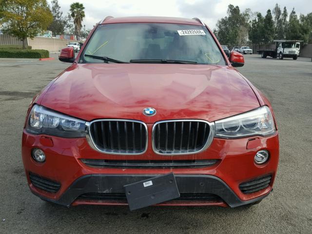 5UXWZ7C57H0U45569 - 2017 BMW X3 SDRIVE2 RED photo 9