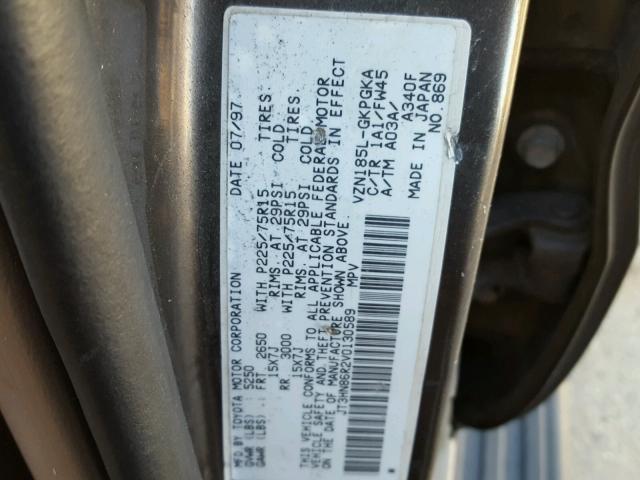 JT3HN86R2V0130589 - 1997 TOYOTA 4RUNNER SR GRAY photo 10