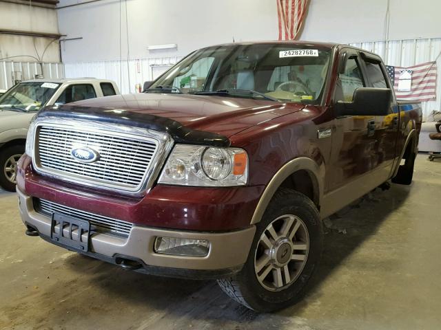 1FTPW145X5KD46903 - 2005 FORD F150 SUPER BURGUNDY photo 2