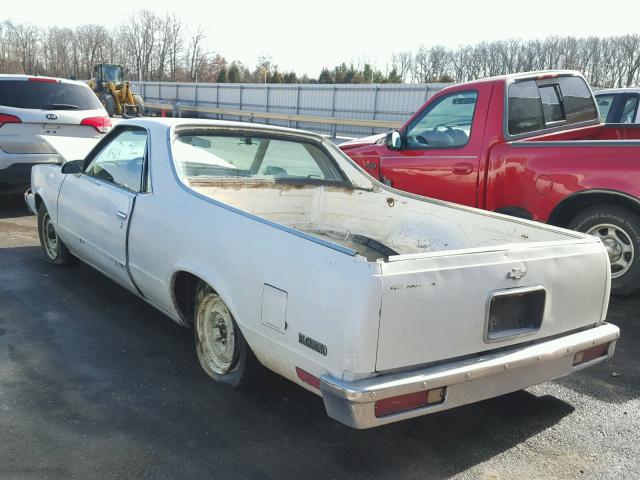 3GCCW80Z4HS905922 - 1987 CHEVROLET EL CAMINO WHITE photo 3