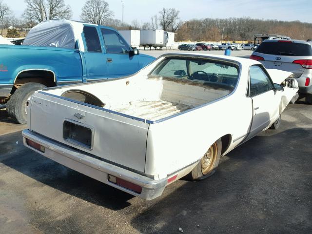 3GCCW80Z4HS905922 - 1987 CHEVROLET EL CAMINO WHITE photo 4