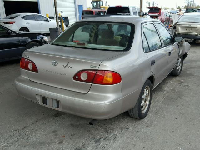 2T1BR12E81C488442 - 2001 TOYOTA COROLLA CE GOLD photo 4