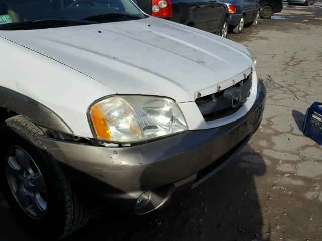 4F2CZ06153KM32532 - 2003 MAZDA TRIBUTE ES WHITE photo 9