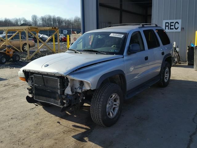 1D4HS38N73F574906 - 2003 DODGE DURANGO SP SILVER photo 2